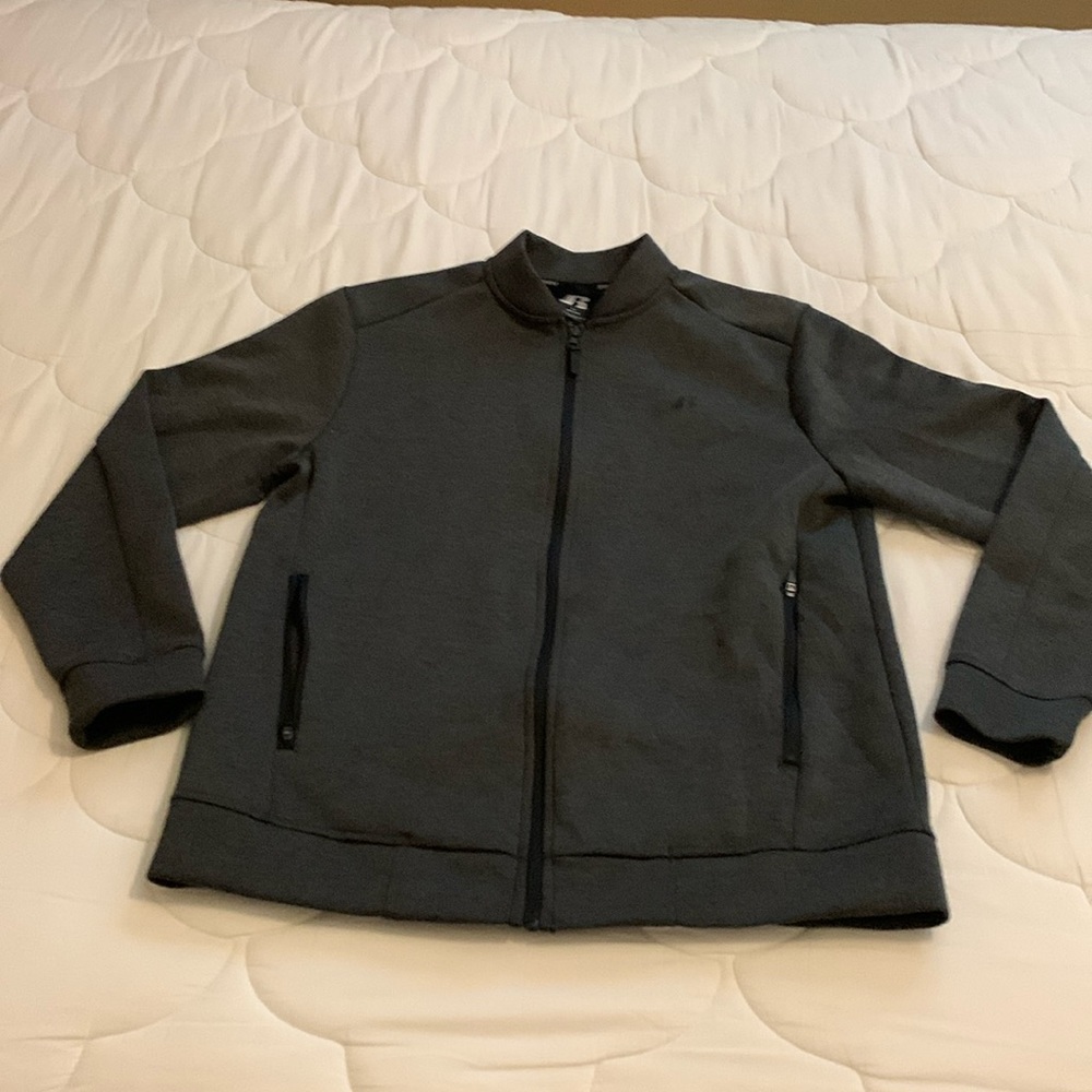 Gray Russell men’s Zip-Up Jacket, Medium